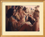 Showgirls Playing Chess Between Shows at Latin Quarter Nightclub