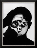 Photographer Dennis Stock Holding Camera to His Face