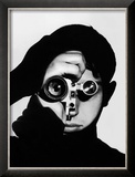 Photographer Dennis Stock Holding Camera to His Face