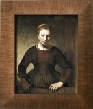 Young Woman at an Open Half-Door