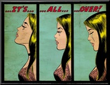 Marvel Comics Retro: Love Comic Panel  Crying  It's All Over! (aged)