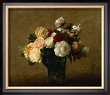 Roses in a Glass Vase