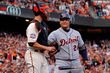 San Francisco  CA - Oct 24:   Giants v Detroit Tigers - Miguel Cabrera  and Buster Posey