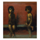 Two Children Seated
