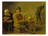 Two Farmers and an Old Woman in a Tavern
