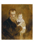 Self-Portrait with Daughter  1900
