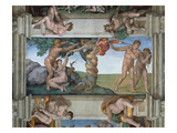Fall of Mankind and Expulsion from Paradise  Ceiling Painting in the Sistine Chapel