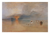 Strand Bei Calais  Fischerfrauen Sammeln Koeder Ein  1830