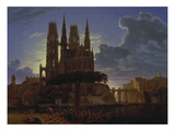 Dom Ueber Einer Stadt Nach 1813 (Kopie Von KEBiermann Um 1830)