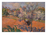 Peasants Sowing Beans in a Blooming Orchard