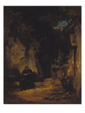 Hermit with Girls  about 1870