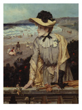 Young Woman at the Beach (Or: Parisian with Sea-Landscape as Backdrop)
