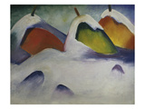Heuhocken Im Schnee  1911