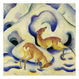 Rehe Im Schnee  1911