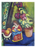 Stilleben Mit Madonna  Petunie Und Aepfeln  1911