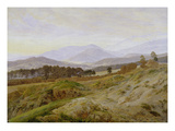 Landscape in the Riesengebirge (Bohemian Landscape)  about 1835  Unfinished