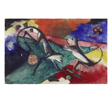 Zwei Affen  1913 Tusche/Aquarell/Deckfarben Auf Postkarte an Else Lasker-Schueler