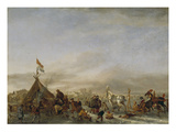 Winterlandschaft Mit Eisbahn