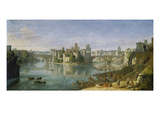 View of the Tiber Island  Rome  1685