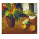 Stilleben Mit Begonie  Aepfeln Und Birne  1914