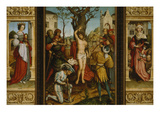 St Sebastian's Altarpiece: Ss Barbara and Elizabeth  Martyrdom of S Sebastian
