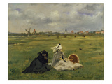 The Artist's Wife and Mother in the Meadow (Oder: the Swallows)  1873