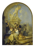 Spielende Kinder Vor Einer Herkulesgruppe  1687