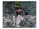 Girl at a Forest Brook (Charlotte Corinth)  1913