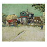 The Caravans  Gypsy Camp Near Arles (Les Roulottes / Campement De Bohémiens)  1888