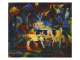 Landschaft Mit Kuehen Und Kamel  1914