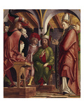 The Fathers of the Church Altarpiece Left Wing: Disputation of St Augustine  ca 1480