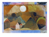 Landschaft in Rot Mit Dem Weissen Gestirn 1917