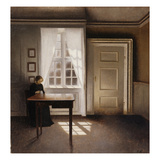 Woman Doing Needle-Work by the Window