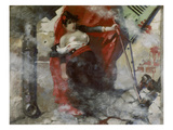 Louise Michel on the Barricades  March 18th 1871 Painted in 1885