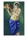 Woman Holding a Jardiniere  1910