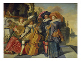 Elegant Musicians on a Terrace  1625