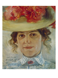Portrait of Frau Halbe with Straw Hat  1898