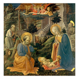 The Adoration of the Child with the Saints Joseph  Hilary  Jerome and Mary Magdalene  about 1455