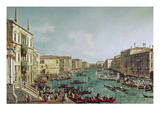 Regatta Auf Dem Canale Grande Vor Dem Palais Ca'Foscari