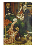 Birth of Mary Weingartner Altar in the Dome in Augsburg Detail: the First Bath  1493