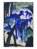 Die Mutterstute Der Blauen Pferde I  1913 Postkarte an Else Lasker-Schueler