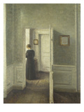 Frau in Einem Hellen Innenraum  1913