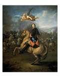 Portrait of Peter the Great Against a Background of the Battle of Poltava