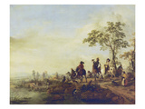 Falconers Return Home from the Hunt  about 1658-60