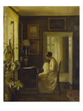 An Interior with a Woman Sewing
