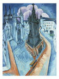 The Red Tower in Halle  1915