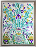 Decorated Tile Painting at City Palace  Udaipur  Rajasthan  India