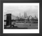 Manhattan Skyline And Brooklyn Bridge