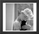 Model with Cap Embracing a Cat  1960s