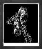 Circle Patterned Projection on Model with Hand on Face  1960s